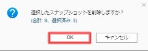 スナップショット削除手順4